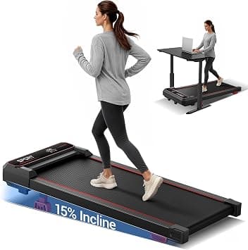 15% Incline Under Desk Walking Pad Treadmill with Vibration 8KM/H 3.0HP on Amazon - Best Deal Finder