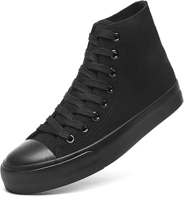 Womens Canvas Sneakers High Top Lace ups Casual Walking Shoes على Amazon.ae - متتبع الأسعار