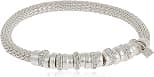 NINE WEST Women's Silvertone and Crystal Bracelet Rondel Stretch, One Size, Rhinestone Silver - Best Deal Finder