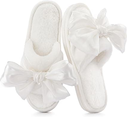 ULTRAIDEAS Women's Memory Foam Open Toe Slide Slippers with Cute Bowknot, Ladies' Slip on House Shoes Spa Slippers with Indoor Outdoor Anti-Skid Rubber Sole - Amazon.ae Price Tracker