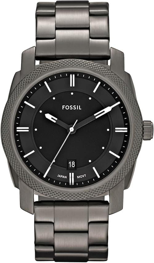 Fossil Machine Men's Watch with Stainless Steel or Leather Band, Chronograph or Analog Watch Display on Amazon.ae - Price Tracker