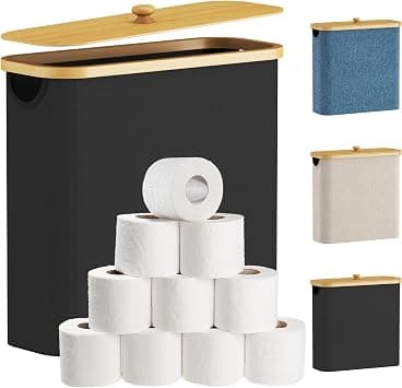 Lifewit 30L Toilet Paper Storage Basket with Lid, Dark Black على Amazon.ae - متتبع الأسعار