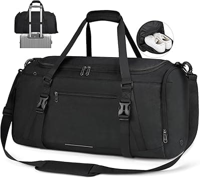 RAINSMORE Sports Bag Men Women Travel Bag Large 40L 55L Waterproof with Shoe Compartment Wet Compartment Weekender Training Bag Swimming Bag Gym Sports Bag Black, black, 40L on Amazon.ae - Price Tracker