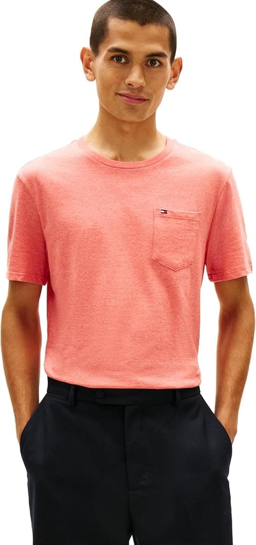 Tommy Hilfiger Men's Essential Short Sleeve Cotton Crewneck Pocket T-Shirt on Amazon.ae - Price Tracker