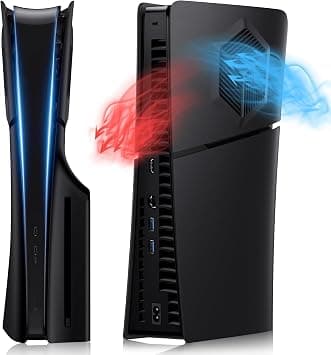 MAKINGTEC PS5 Slim Cover Plates Compatible with Playstation 5 Slim Console Disc Edition, PS5 Slim Accessories Faceplate with Cooling Vents Shockproof Replacement Protective Custom Shell Skin (Black) on Amazon.ae - Price Tracker