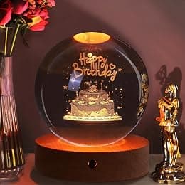 NALACAL Birthday Gifts for Girls and Boys, 3D Crystal Ball Night Light, Birthday Decoration, 16 Colors 4 Modes, Remote Control LED Night Light Unique Birthday Gifts for Men Women - Amazon.ae Price Tracker