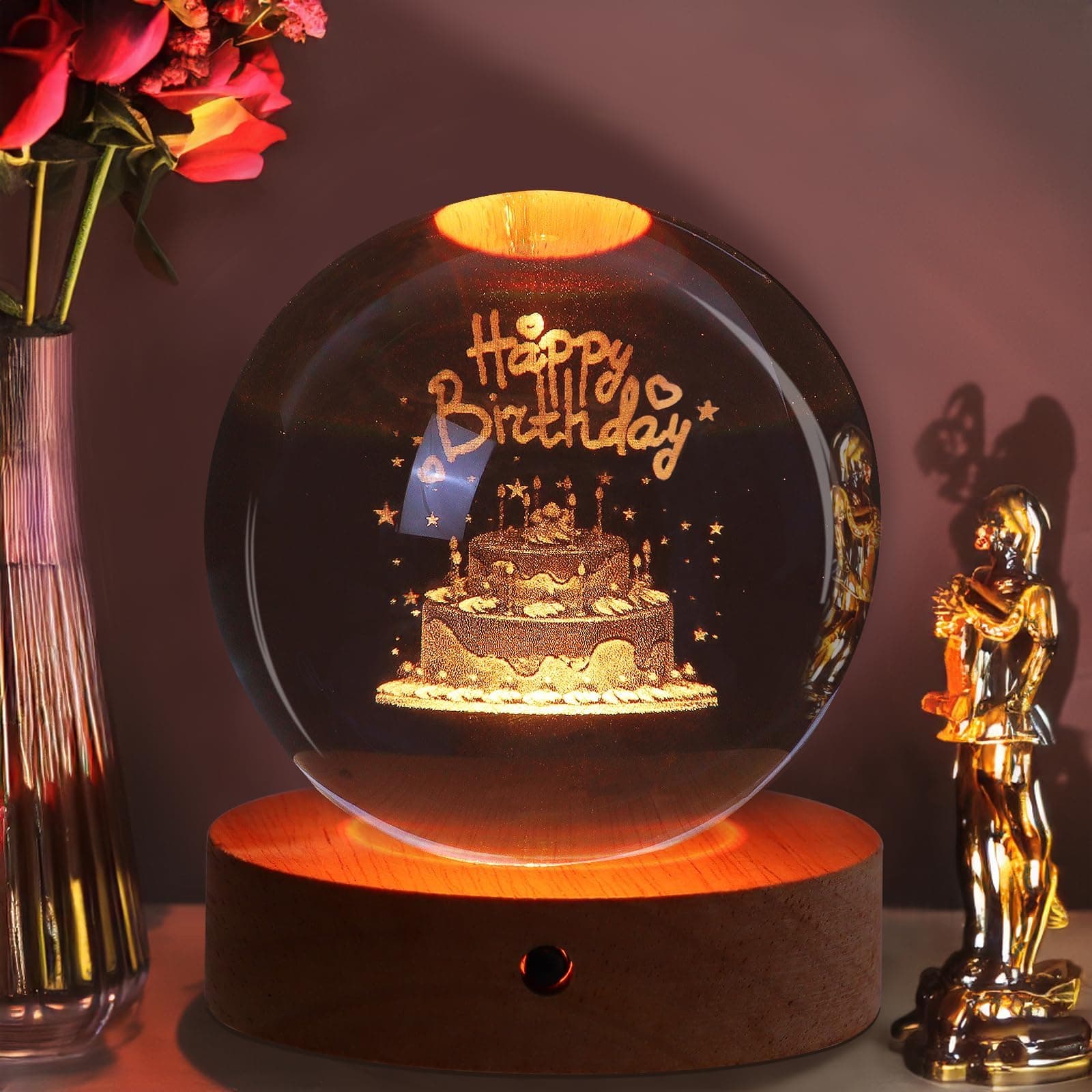 NALACAL Birthday Gifts for Girls and Boys, 3D Crystal Ball Night Light, Birthday Decoration, 16 Colors 4 Modes, Remote Control LED Night Light Unique Birthday Gifts for Men Women on Amazon.ae - Price Tracker