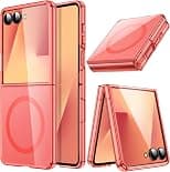 JETech Magnetic Case for Samsung Galaxy Z Flip 7 2025 Compatible with MagSafe, Non-Yellowing Transparent Hard PC Protective Phone Cover, Anti-Scratch (Coralred) - Best Deal Finder