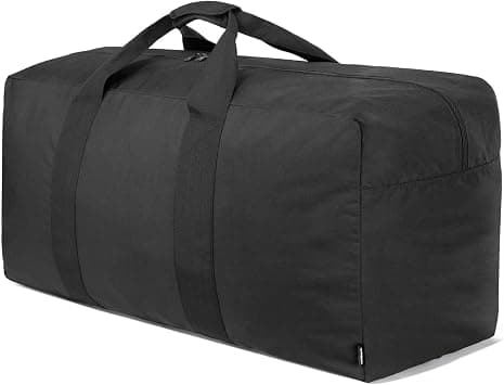 Vorspack Extra Large Duffle Bag for Travel, 100 L / 150 L / 200 L / 250 L Duffel Bag for Men, Gear Bag for Storage, Camping, Overnight, Black, 100L - Best Deal Finder