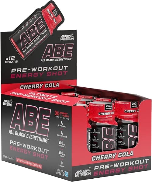 Applied Nutrition ABE Pre Workout Shot - All Black Everything Pre Workout Energy Shots, Physical Performance with Citrulline, Beta Alanine, Caffeine (Box 12 Units x 60ml) (Cherry Cola) on Amazon.ae - Price Tracker