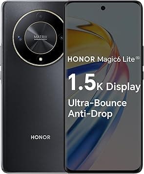 HONOR Magic6 Lite, Sim-Free Mobile Phones, 5G Smartphone, 8GB+256GB, 6,78” Anti-Drop 120Hz Display, 108MP Triple Rear Camera, 5300mAh Battery, Dual SIM, Android 13, Midnight Black on Amazon.ae - Price Tracker