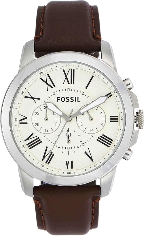 Fossil Grant Chronograph Beige Dial Men's Watch - FS4735 on Amazon.ae - Price Tracker