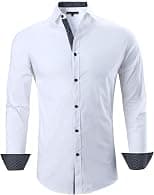 Alex Vando Mens Stretch Dress Shirts Wrinkle Free Button Down Shirts Long Sleeve Business Work Shirts for Men Regular Fit - Best Deal Finder