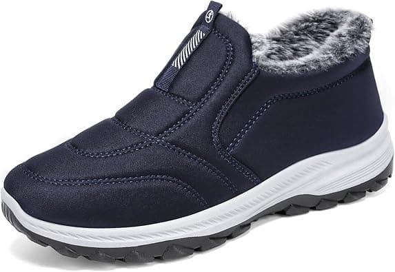 Women Snow Boots Winter Snow Boots for Women Slip On Waterproof Casual Mid Top Barefoot Shoes with Arch Support Warm Fur Lined Orthopedic Sneaker Non Slip Shoes Lightweight Walking Booties on Amazon.ae - Price Tracker