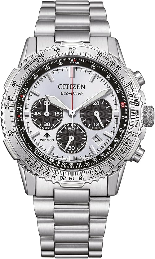 CITIZEN Unisex Watch Eco-Drive Promaster Air Navihawk Solar Chronograph with Stainless Steel Strap 40 mm Diameter in Various Designs on Amazon.ae - Price Tracker
