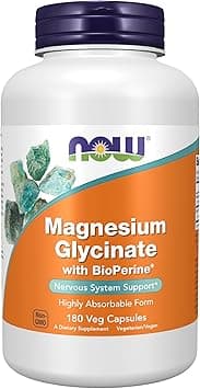 Now Foods Magnesium Glycinate with BioPerine 180 Veg Capsules | Nervous System Support, Highly Absorbably Form Supplement - Amazon.ae Price Tracker