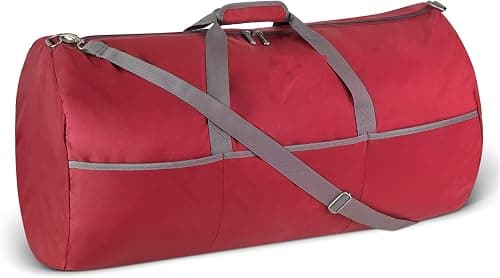 Amazon Essentials 32.4” (82.3cm) Extra Large Foldable Nylon Duffel Bag for Travel/Storage with Zipped Pockets, 9,254 Cubic Inch (150L), 50-LBS Capacity, Red (Previously Amazon Basics) on Amazon.ae - Price Tracker