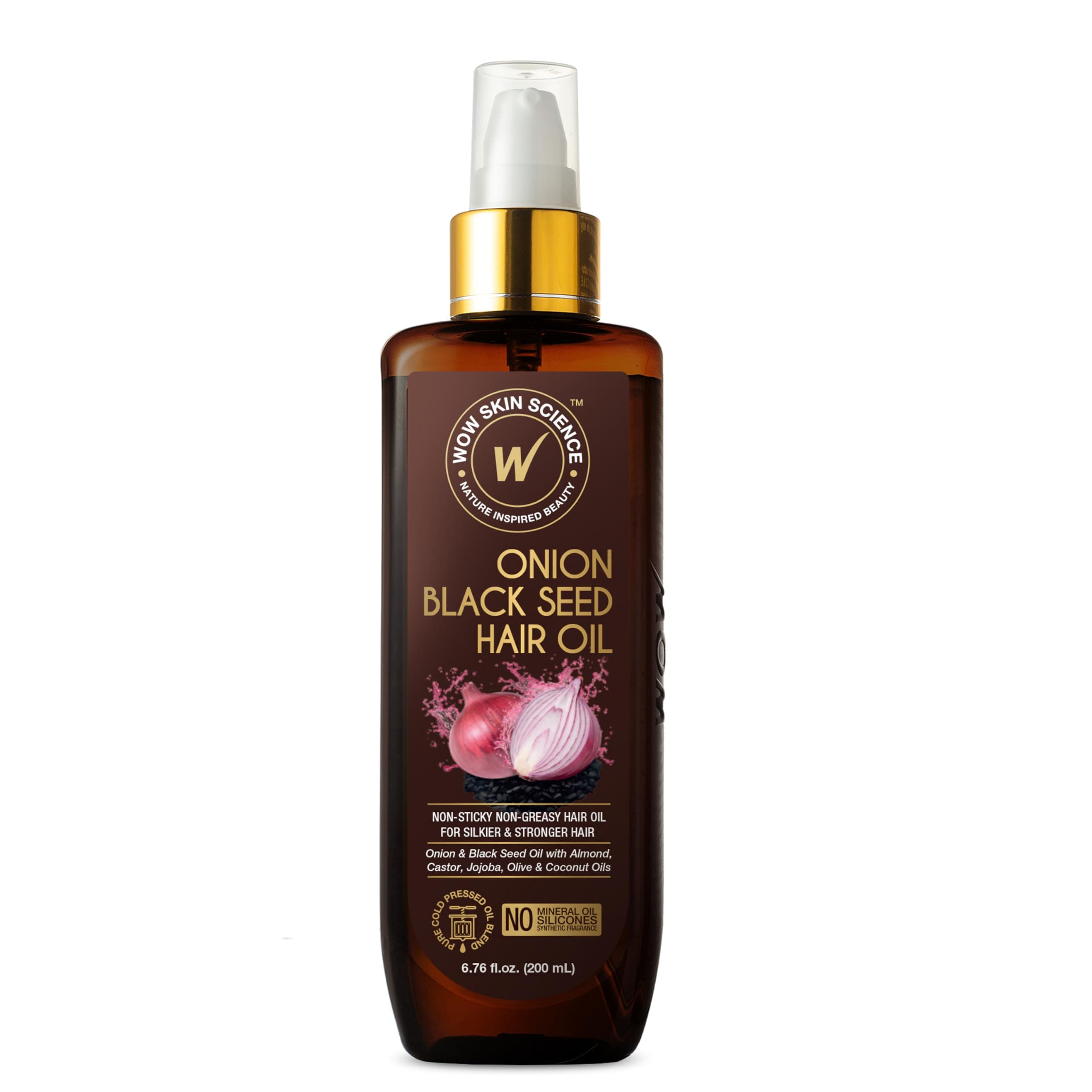 Wow Skin Science Onion Black Seed Hair Oil - Promotes Hair Growth - Controls Hair Fall - No Mineral Oil & Silicones - 200Ml on Amazon.ae - Price Tracker