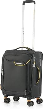 American Tourister APPLITE 4 ECO Soft Cabbin Luggage 55 CM BLACK, Black, Cabin, Applite 4 Eco is lightweight and packed with features including expander and Duosaf security zipper on Amazon - Best Deal Finder