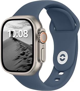 ELETTRONEO SB Sport Band for Apple Watch Bands Women Ultra 3 2 49mm, Series 11 10 46mm, 9 8 7 45mm 41mm, SE 6 5 4 44mm 40mm, 3 2 1 42mm 38mm Men iWatch, Strap Silicone, Abyss Blue على Amazon.ae - متتبع الأسعار