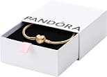 PANDORA Moments Schlangen-Gliederarmband mit Herz-Verschluss aus Sterling Silber mit vergoldeter Metalllegierung, Kompatibel Moments, Größe:18, 563050C00-18 - متتبع أسعار Amazon.sa