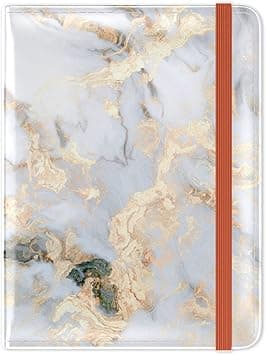 Passport Holder, RFID Leather Travel Passport Cover Wallet for Women Man, White Marble, Compact on Amazon.ae - Price Tracker