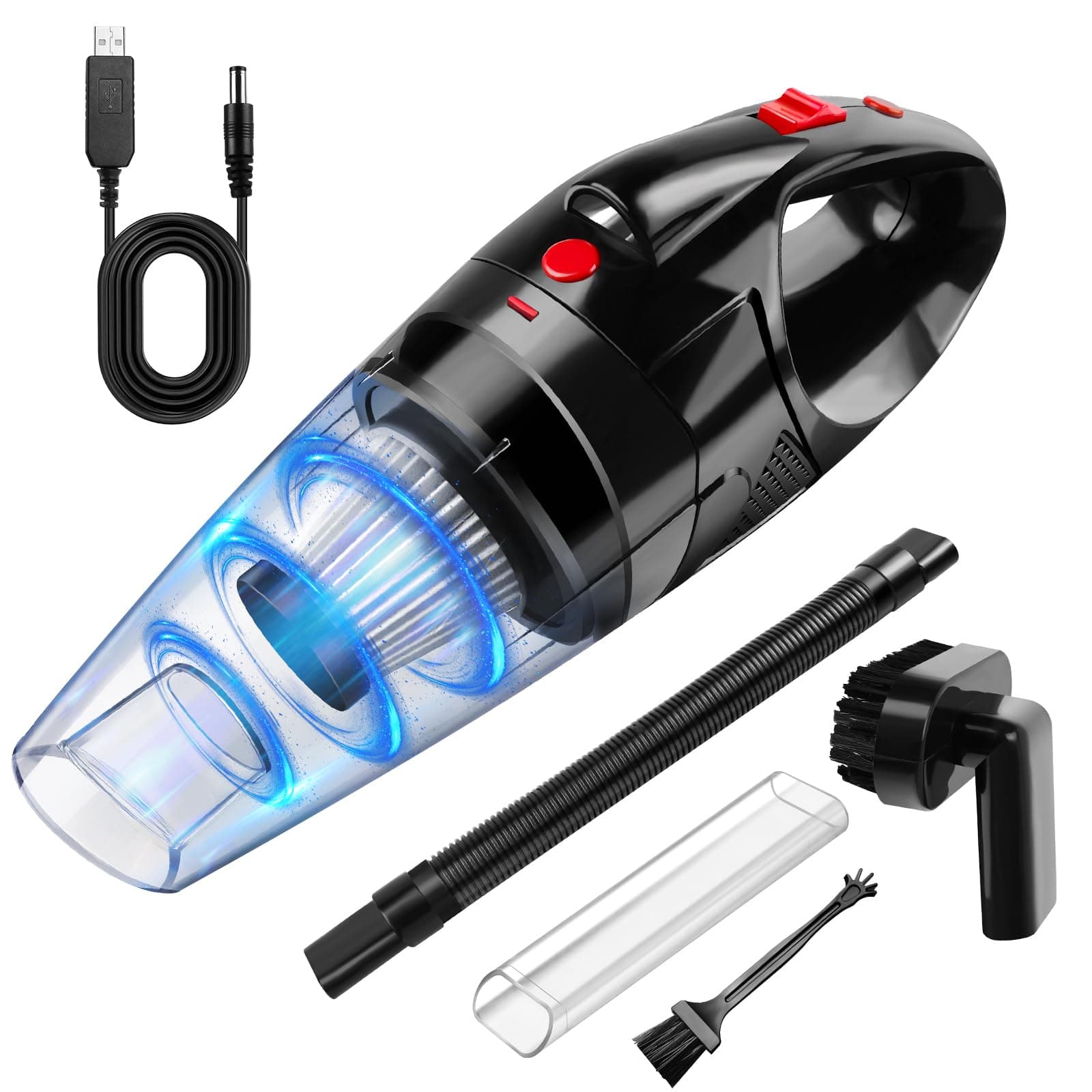 3 in 1 Cordless Handheld Vacuum Cleaner, Portable Car Vacuum, Powerful Suction Lightweight Hand Held Rechargeable Vac for Car, Couch, Carpets, Kitchen, with LED Light on Amazon.ae - Price Tracker
