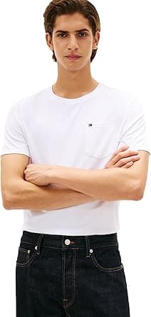 Tommy Hilfiger Men's Essential Short Sleeve Cotton Crewneck Pocket T-Shirt on Amazon.ae - Price Tracker