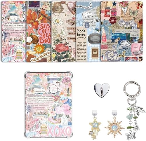6 pcs Inserts for Kindle Paperwhite Clear Case, and 2 pcs Dust Plug Charms Retro Phone Charm Set for E-Reader, Cardstock Insert Accessories for Kindle 11th-12th, Gift for Book Lover on Amazon.ae - Price Tracker
