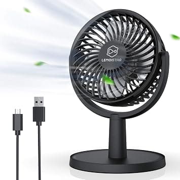 Mini Desk Fan, USB Powered Desktop Fan with 4 Speeds, Small but Powerful Strong Airflow Work Quiet, 310° Adjustment, Portable Personal Air Circulator Fan for DesktopTable Office Bedroom (Black) on Amazon.ae - Price Tracker