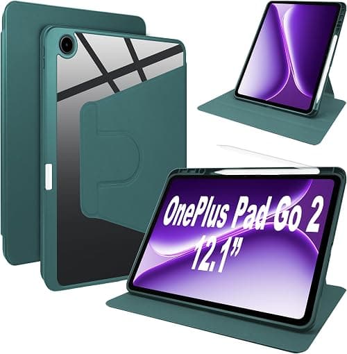 Lemxiee PU Leather Cover for OnePlus Pad Go 2 12.1" Case with Swivel stand & Pen slot position,PU leather + Transparent Acrylic on Amazon.ae - Price Tracker