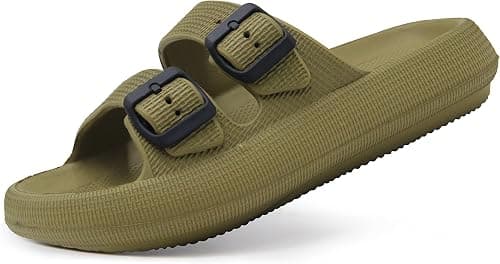 Weweya Cloud Slides for Women and Men - Pillow Slippers - Double Buckle Adjustable - EVA Flat Sandals on Amazon.ae - Price Tracker