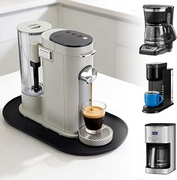 Silicone Coffee Mat for Keurig Single Serve,Heat-Resistant,Non-Slip,Leak-Proof, Coffee Bar Mat Compatible with Ninja Pods and Grounds Coffee Maker & Casa Brews Espresso Machine - Best Deal Finder