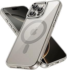 JETech Magnetic Case for iPhone 16 Pro 6.3-Inch Compatible with MagSafe, Shockproof Phone Bumper Cover, Anti-Scratch Clear Back (Natural Titanium) - Best Deal Finder