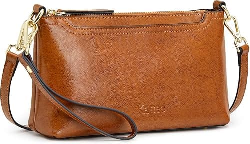 Kattee Leather Crossbody Bags for Women Trendy, Small Shoulder Purses and Handbags, Clutch Wristlet Wallet with 2 Straps on Amazon.ae - Price Tracker