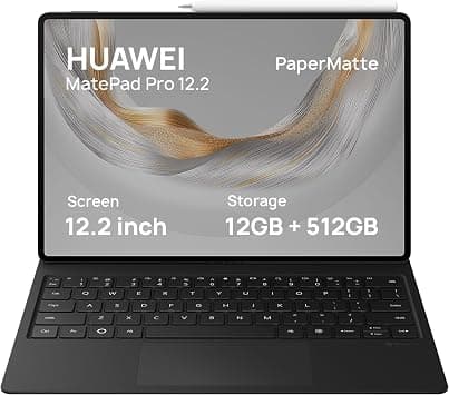HUAWEI MatePad Pro 12.2-Inch PaperMatte Tendem OLED Tablet 12GB+512GB WiFi Inbox with Keyboard+M-Pencil 3rd Gen, Free Gifts, Life time Free WPS office membership+3 month Huawei Care+, Black on Amazon.ae - Price Tracker