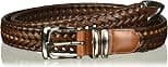 Perry Ellis Men's Portfolio Braided Leather Belt (Sizes 30-54 Inches Big & Tall) - Best Deal Finder