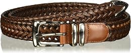 Perry Ellis Men's Portfolio Braided Leather Belt (Sizes 30-54 Inches Big & Tall) - Best Deal Finder