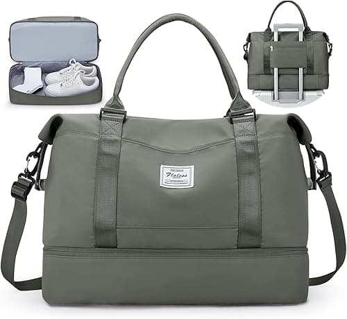 Travel Duffel Bag,Sports Tote Gym Bag,Shoulder Weekender Overnight Bag for Women on Amazon.ae - Price Tracker