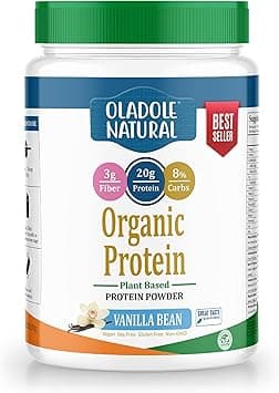Oladole Natural Raw Organic Plant Based Protein Powder - 1kg (Vanilla) | Boosts Energy, Supports Weight Management & Muscle Recovery | Vegan, Non- GMO, Gluten Free on Amazon.ae - Price Tracker