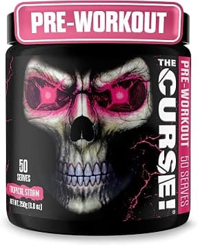 JNX Sports The Curse! Pre Workout Supplement - Intense Energy & Focus, Instant Strength Gains, Enhanced Blood Flow - Nitric Oxide Booster with Creatine & Caffeine - Men & Women |Tropical Storm |50 Srv - Best Deal Finder