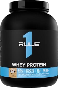 Rule1 1 R1 Whey Blend 100% Pure Whey Protein 5lbs Café Mocha على Amazon.ae - متتبع الأسعار