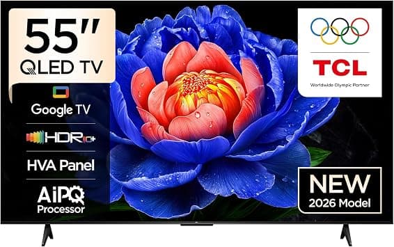 TCL 55T6D Television 55 Inch Smart TV 4K Premium QLED Colorful Quantum Crystal HDR 10+ Gaming Google TV, Dolby Vision Atmos, DTS Virtual:X, MEMC, Game Master with Slim Design (2026 Model) on Amazon.ae - Price Tracker