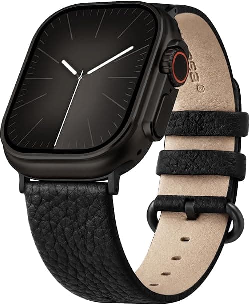 Fullmosa Premium Leather Band Compatible with Apple Watch Strap 38mm 40mm 41mm 42mm 44mm 45mm 46mm 49mm,Yola Leather Bracelet for iWatch Ultra3/2/1 SE3/2/1 Series 11/10/9/8/7/6/5/4/3/2/1 على Amazon.ae - متتبع الأسعار