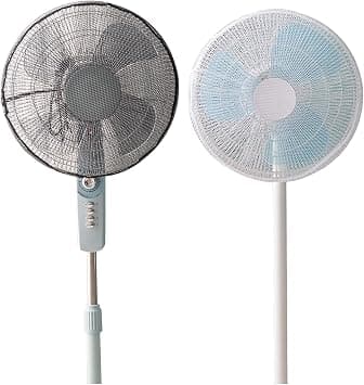 Fan Cover 2 Pack 18",Fan Safety Protection Cover, Washable Pedestal Fan Dustproof Cover,Protect Kid Children Baby Finger Net Mesh Fan Guar for Parents of Toddlers (White,Black) on Amazon.ae - Price Tracker