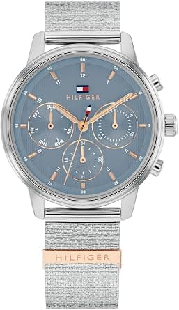 Tommy Hilfiger Analogue Multifunction Quartz Watch for Women with Rose Gold Colored Stainless Steel Bracelet - 1782807 على Amazon.ae - متتبع الأسعار