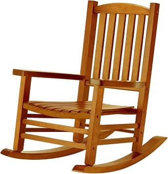 Hupmad Grehge ocking Chair Rocker Outdoor Oversized Porch Rocker Chair,Patio Wooden Rocker with Armrest,All Weather Rocker Slatted for Backyard,Garden,400 lbs Support,Natural on Amazon.ae - Price Tracker
