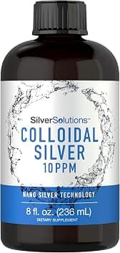 Carlyle Colloidal Silver | 10 PPM | 8 oz (236 mL) | Nano Silver Technology | Vegetarian, Non-GMO, & Gluten Free Supplement | Silver Solutions على Amazon.ae - متتبع الأسعار