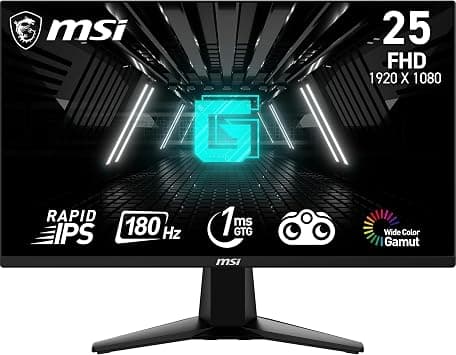 MSI G255F 25 inch, FHD 1920x1080, 180Hz Refresh rate, 1ms(GtG) response time Rapid IPS panel, Built with Adaptive-sync technology على Amazon.ae - متتبع الأسعار