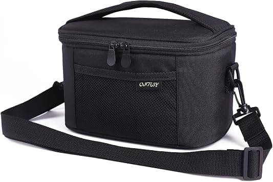 ONTESY Black Insulated Bag for Men Women, Medium Lunch Bag for Work School Picnic Waterproof Leakproof Cooler for Kids Boys Girls with Adjustable Shoulder Strap - 7.2L on Amazon.ae - Price Tracker